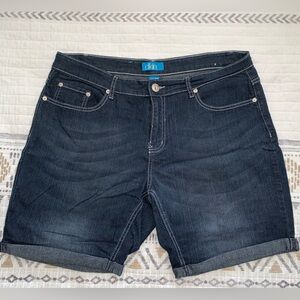 DKIN Black Denim Shorts - Size 16W